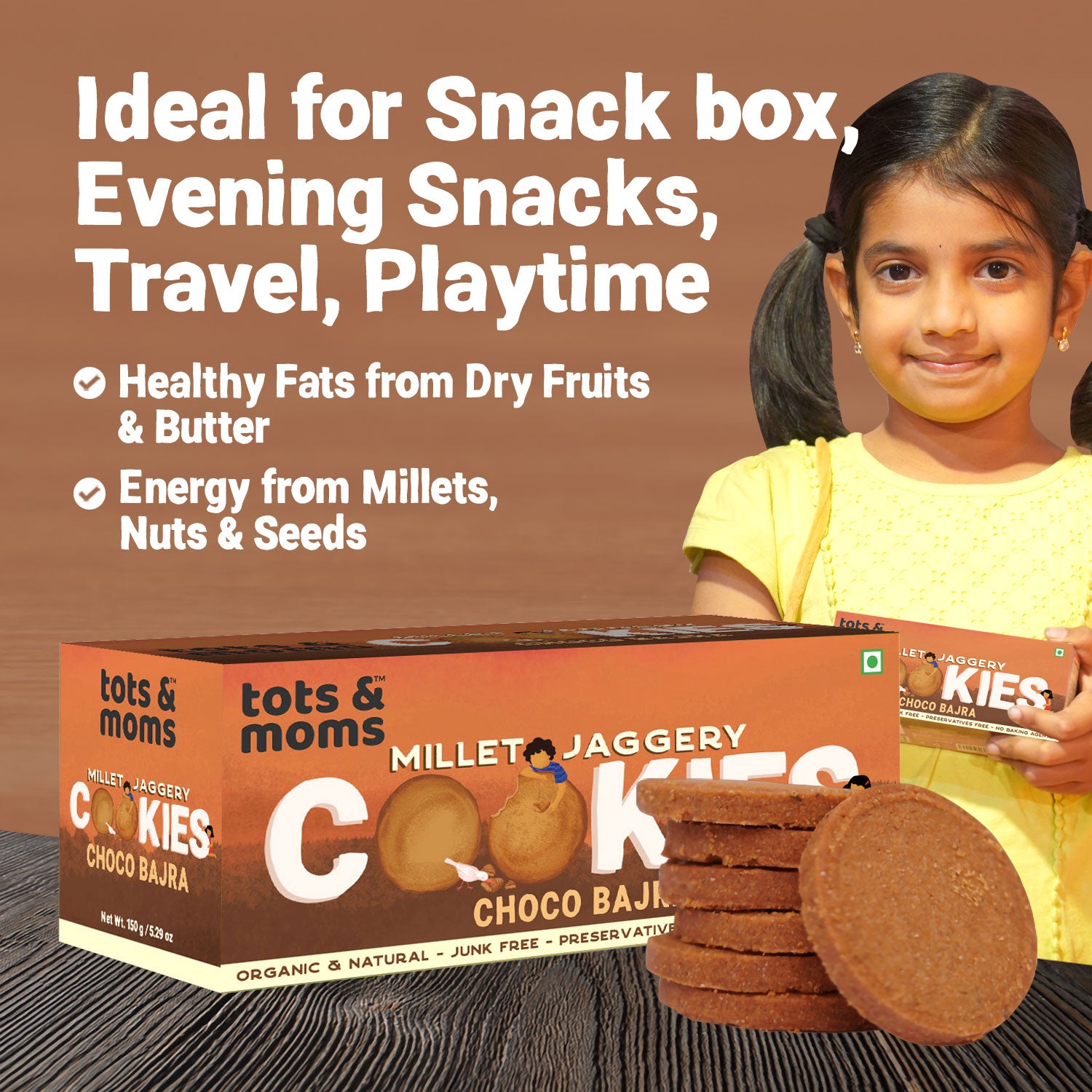 Cookies | Millet & Jaggery | Choco Bajra | 150g