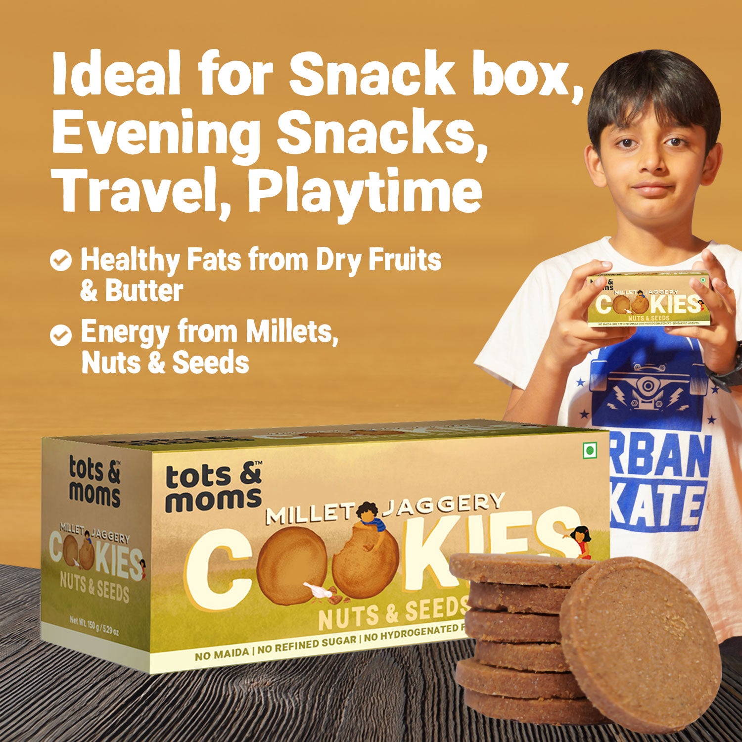 Cookies | Millet & Jaggery | Nuts & Seeds | 150g