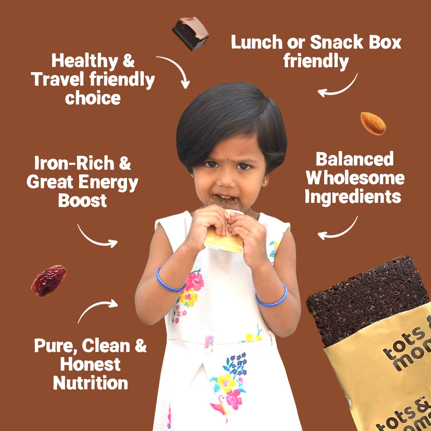 Protein Bar | Dates & Nuts Bar | Choco & Dates Bar | 150g each