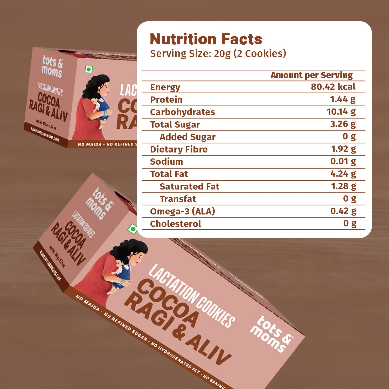 Cocoa Ragi and Aliv Lactation Cookies for New Moms | 150g