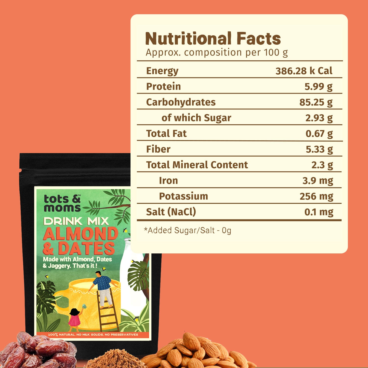Almond & Dates with Jaggery Drink Mix | 200g