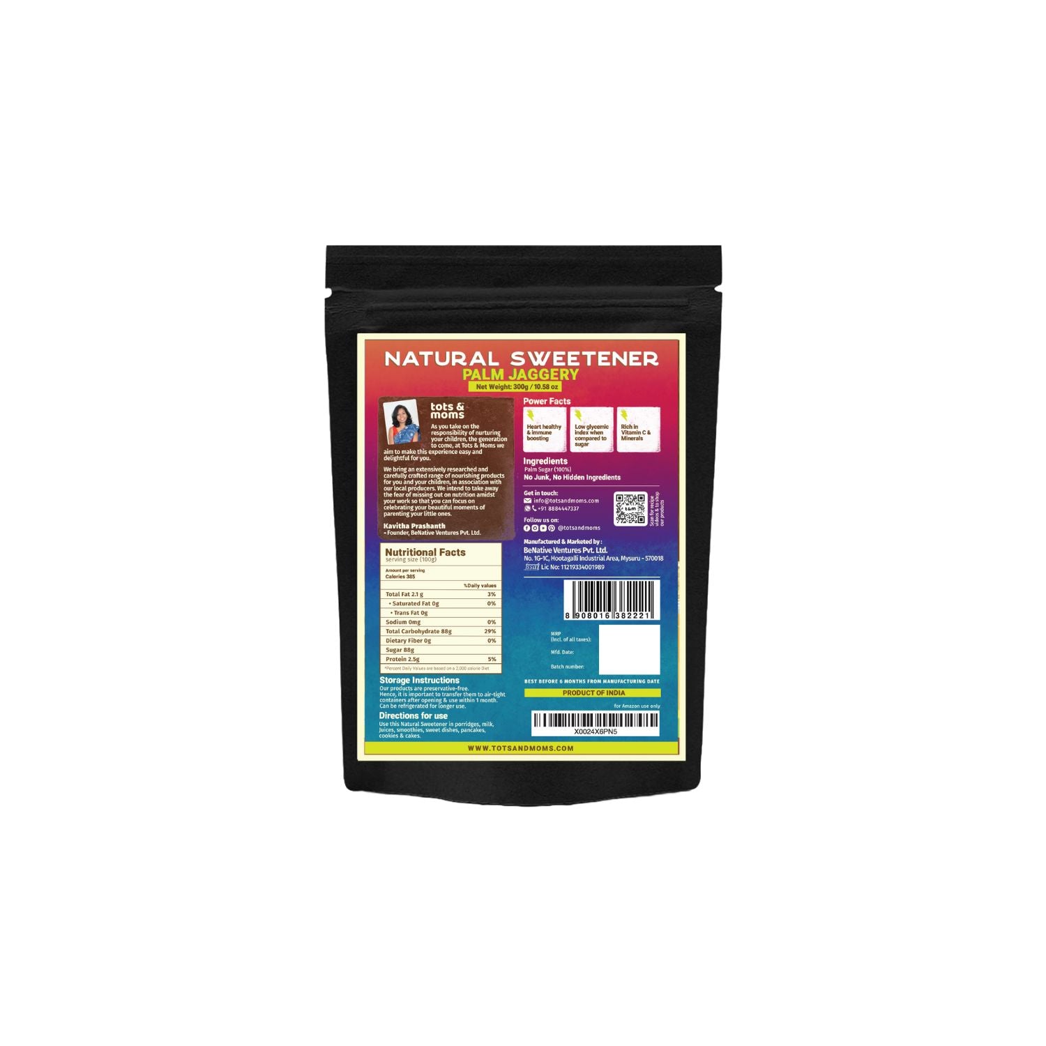Palm Jaggery Powder | Best Karupatti | Black Jaggery | 300g