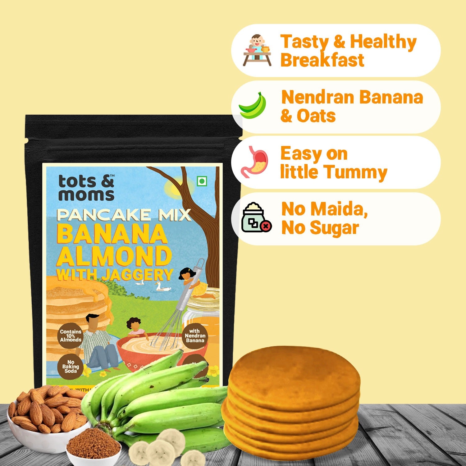 Pancake Mix | Banana Almond Pancake with Jaggery | 250g
