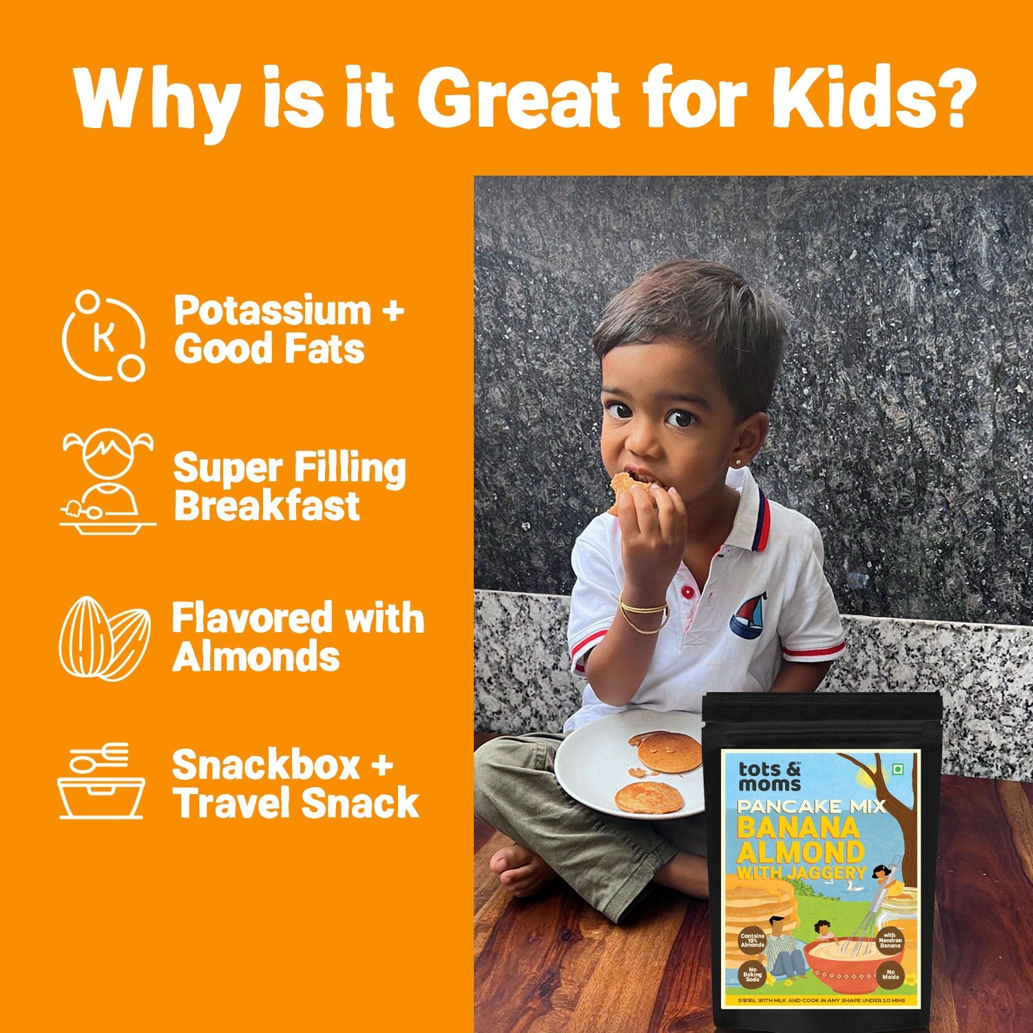 Pancake Mix | Banana Almond Pancake with Jaggery | 250g