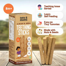 Load image into Gallery viewer, Ajwain & Jeera Teething Sticks | Healthy Snack for Babies & All Ages | 150g - Tots and Moms - BeNative Ventures Pvt. Ltd