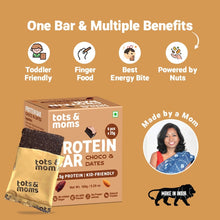 Load image into Gallery viewer, Choco & Dates Protein Bar | Healthy Snack | Kids Friendly | 150g - Tots and Moms - BeNative Ventures Pvt. Ltd