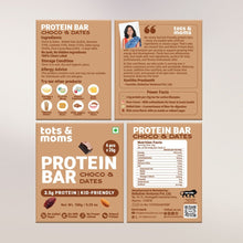 Load image into Gallery viewer, Choco & Dates Protein Bar | Healthy Snack | Kids Friendly | 150g - Tots and Moms - BeNative Ventures Pvt. Ltd