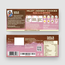 Load image into Gallery viewer, Cookies | Millet & Jaggery | Ragi & Almonds | 150g - Tots and Moms - BeNative Ventures Pvt. Ltd