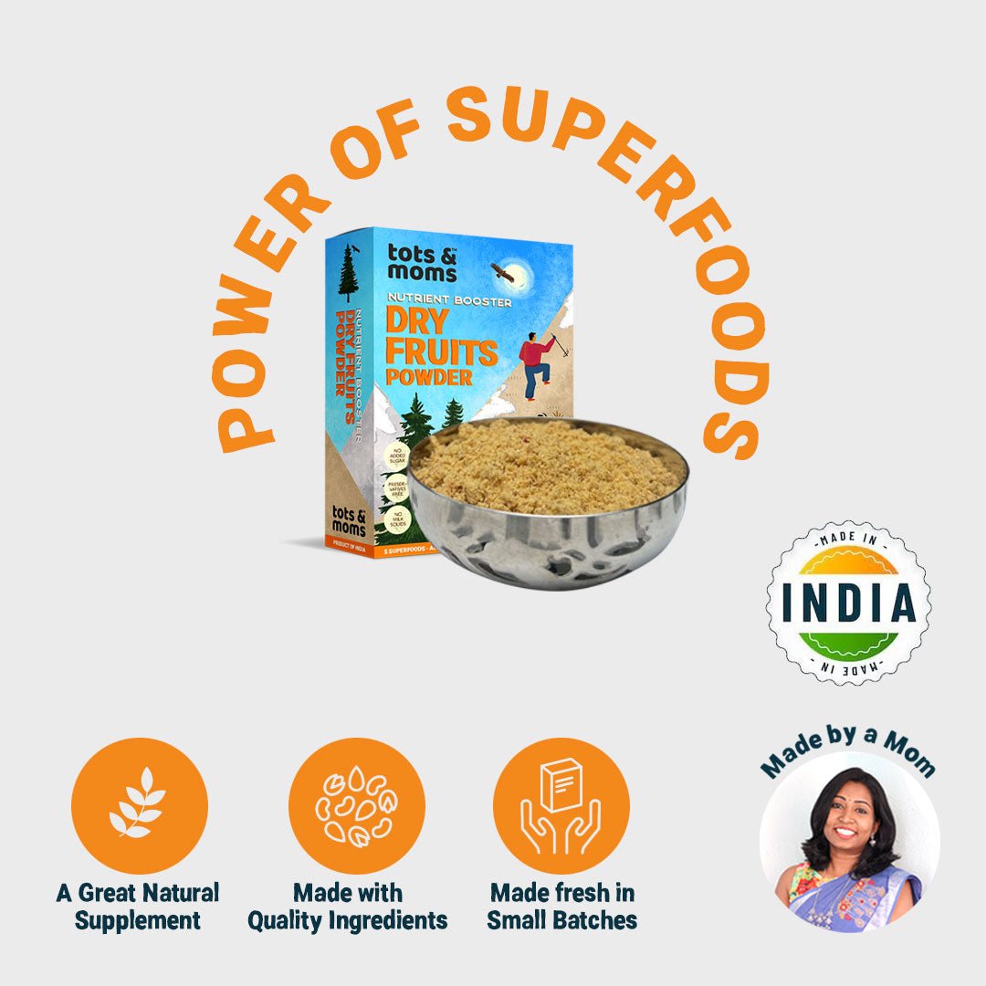 Dry Fruits Powder | Nutrient Booster | 100g - Tots and Moms - BeNative Ventures Pvt. Ltd