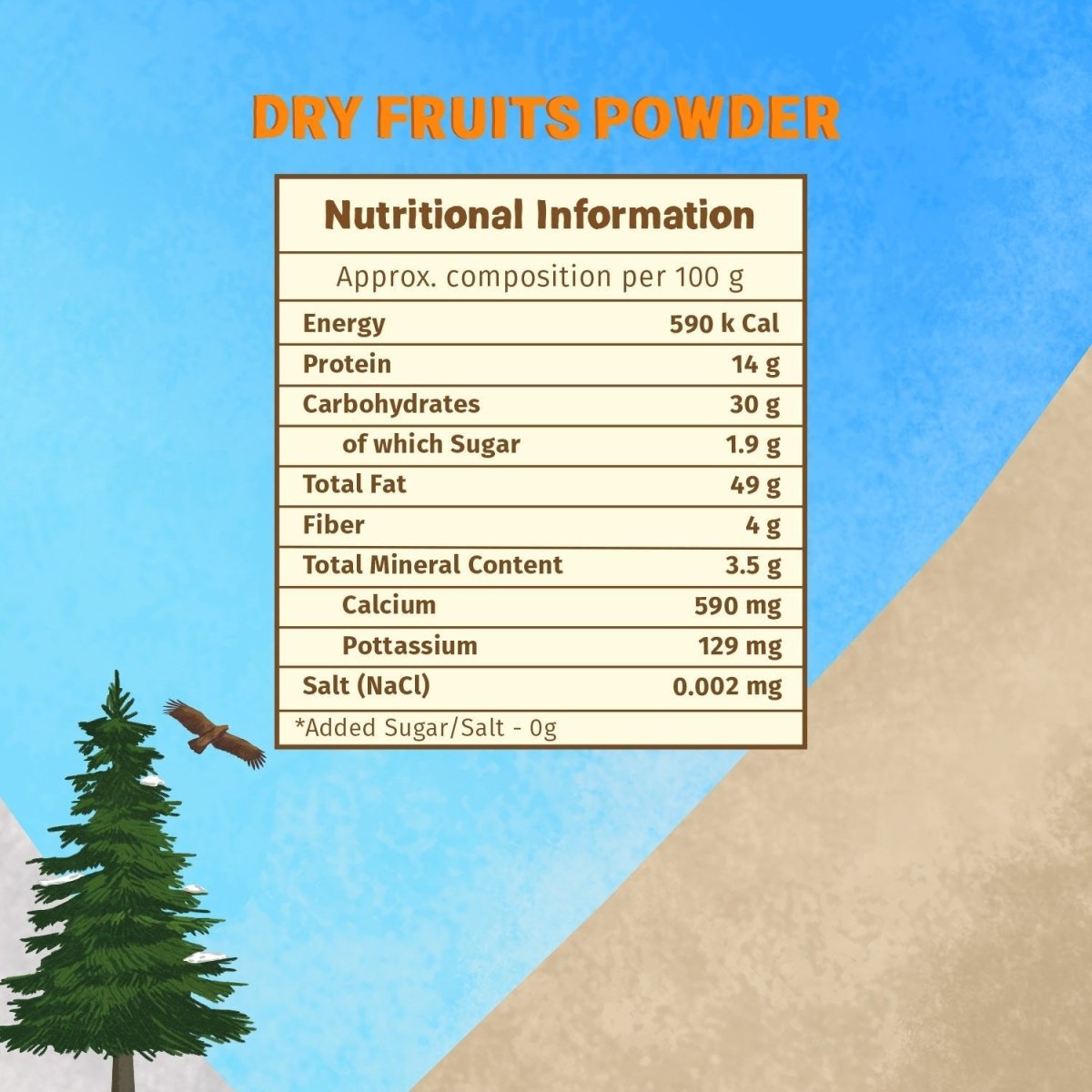 Dry Fruits Powder - Pack of 2 | 100g each - Tots and Moms - BeNative Ventures Pvt. Ltd