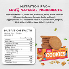 Load image into Gallery viewer, Healthy & Nutritional Mighty Iron Cookies for Moms - Bajra & Walnut - 150g - Tots and Moms - BeNative Ventures Pvt. Ltd