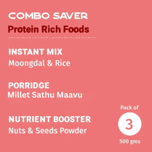 Load image into Gallery viewer, Protein Rich Foods Combo | Pack of 3 - Tots and Moms - BeNative Ventures Pvt. Ltd