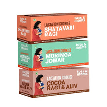 Load image into Gallery viewer, Shatavari Ragi | Moringa & Jowar | Cocoa Ragi & Aliv | Lactation Cookies for New Moms | 150g Each - Tots and Moms - BeNative Ventures Pvt. Ltd