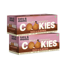 Load image into Gallery viewer, Healthy & Nutritional Millet & Jaggery Cookies | Ragi & Almonds | Pack of 2 - Tots and Moms - BeNative Ventures Pvt. Ltd