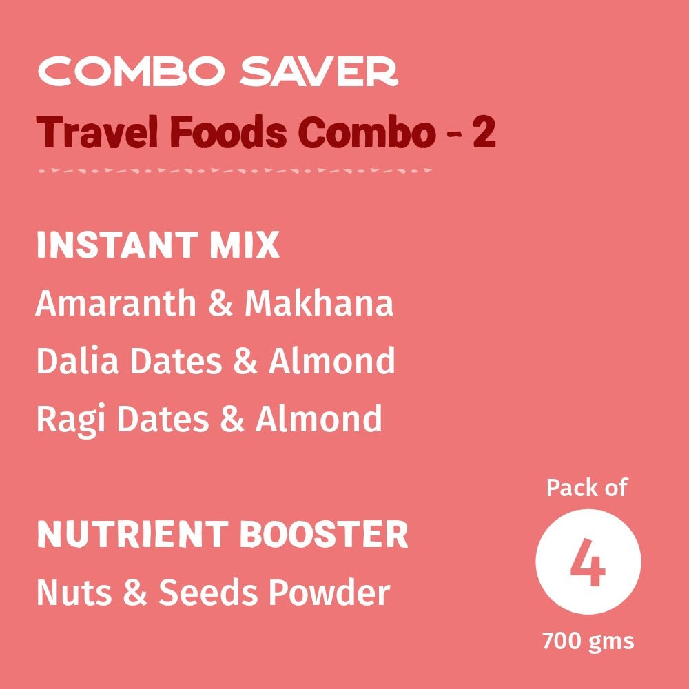 Travel Foods Combo - 2 | Pack of 4 - Tots and Moms - BeNative Ventures Pvt. Ltd