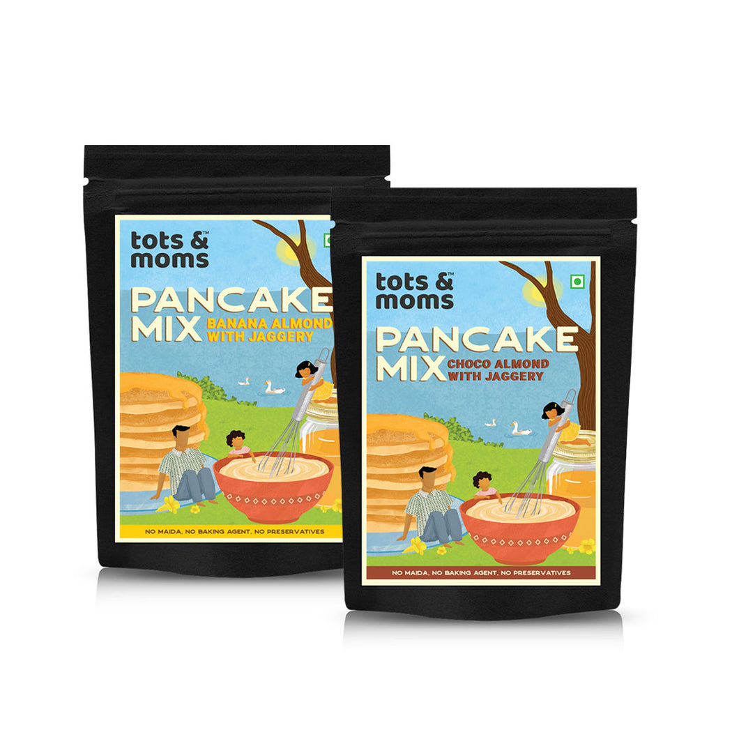 Pancake Mixes Combo | Choco Almond with Jaggery | Banana Almond with Jaggery