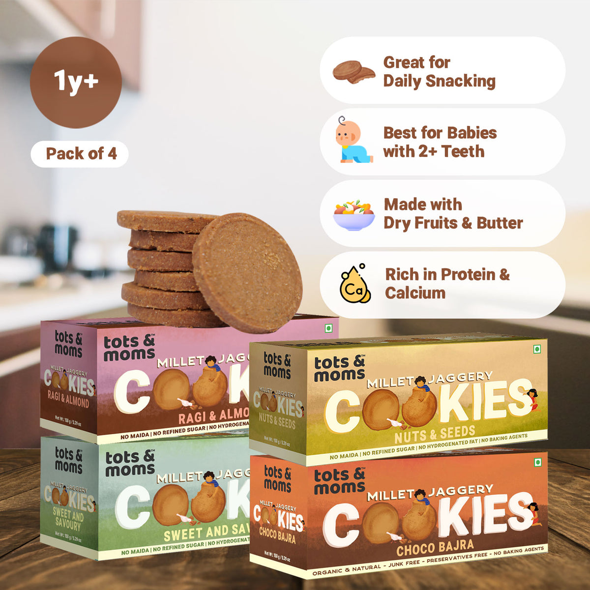 Pack 4 Kids Cookies at 20% Offer