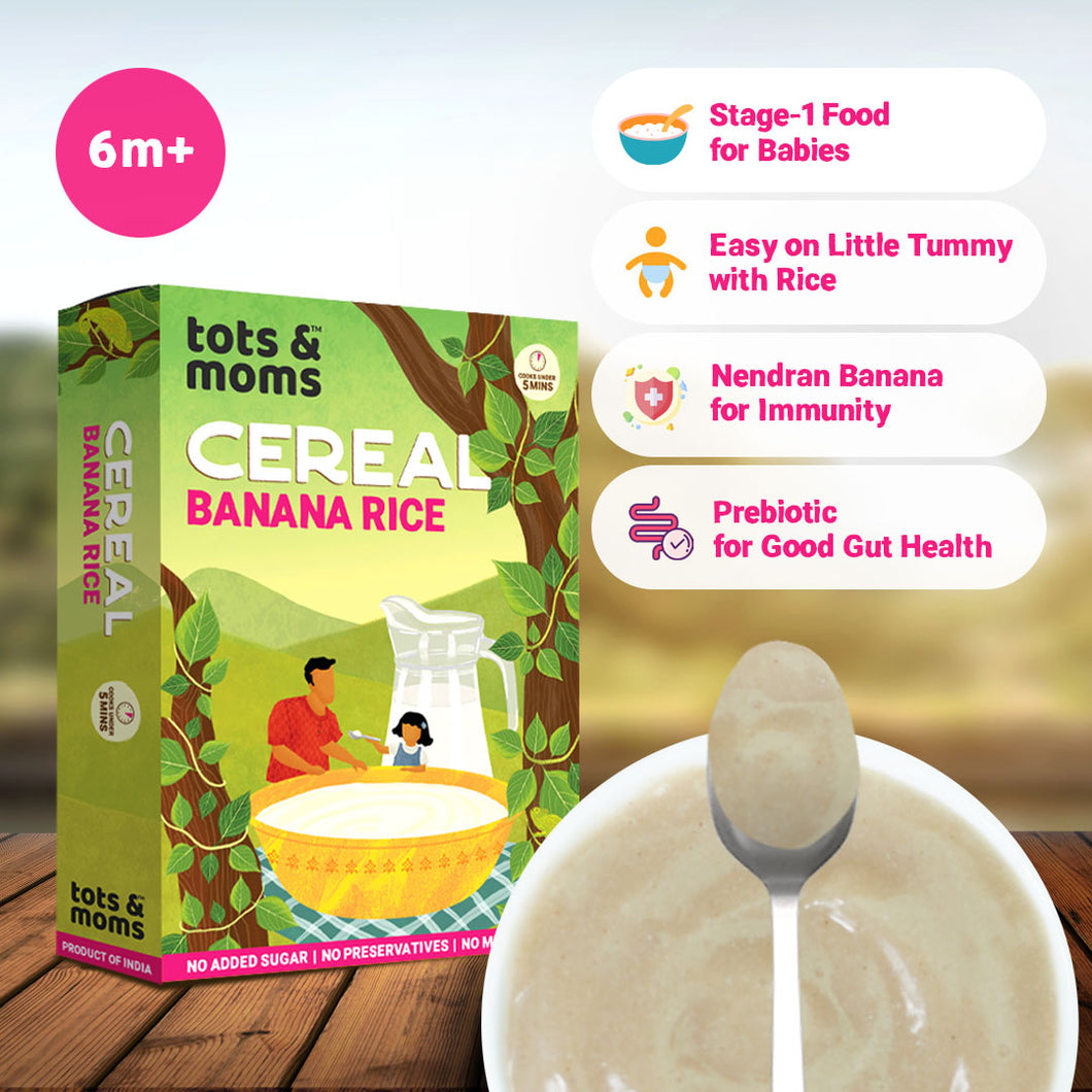 Banana Rice Cereal Best First Food for Babies Tots and Moms BeNative Ventures Pvt. Ltd