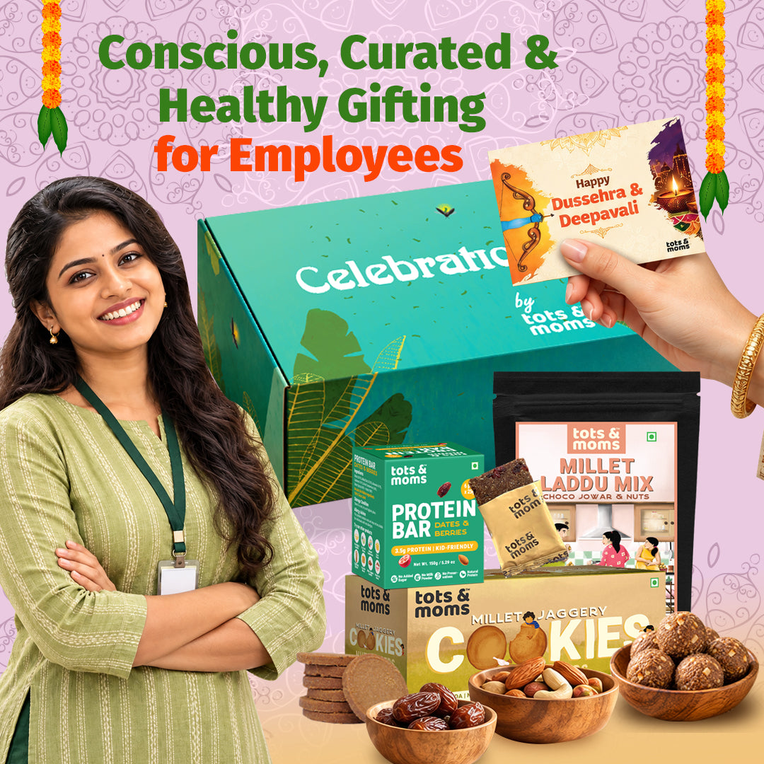 Corporate Festive Gift Box Hamper for Employees (Small) - Pack of 3 Healthy Snacks