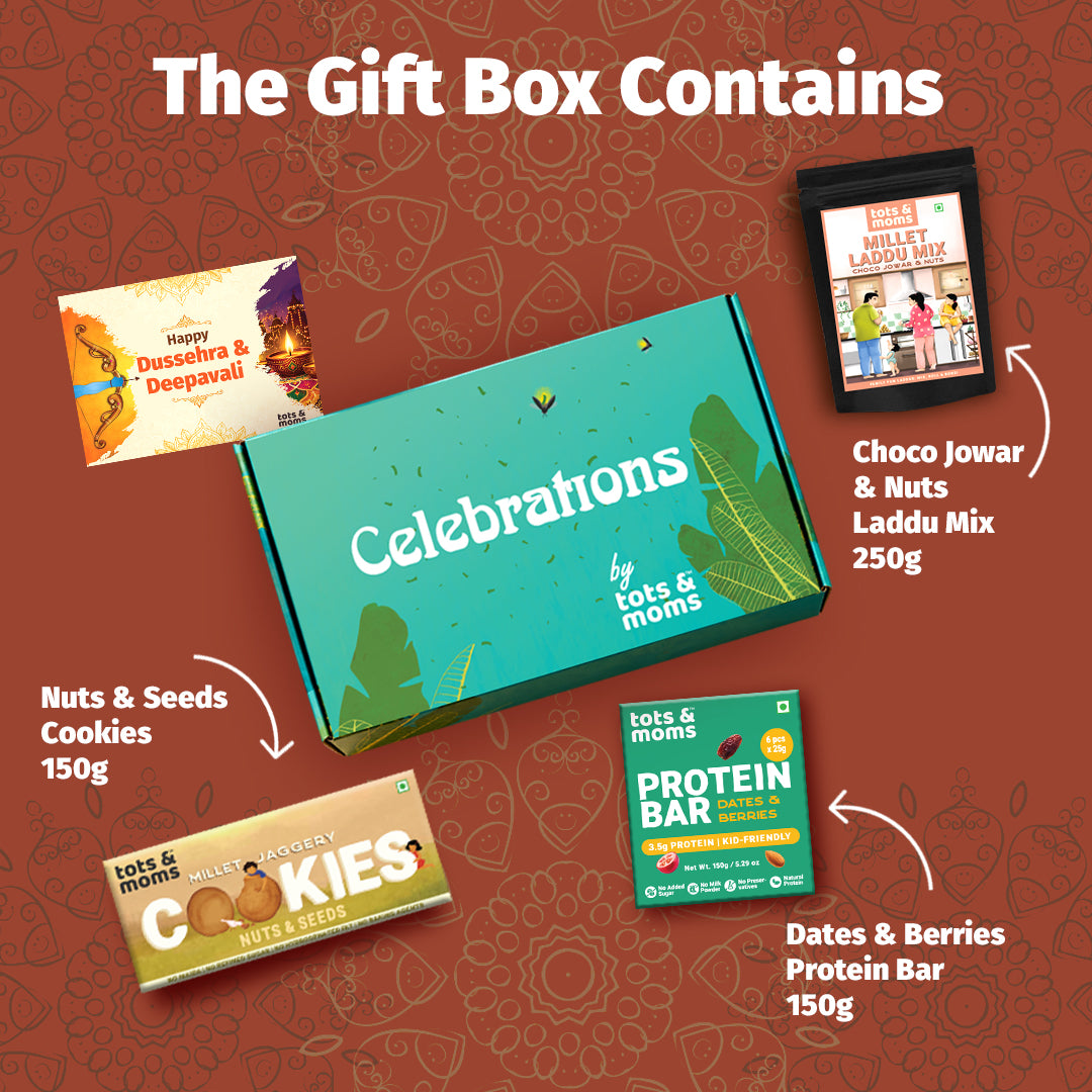 Corporate Festive Gift Box Hamper for Employees (Small) - Pack of 3 Healthy Snacks