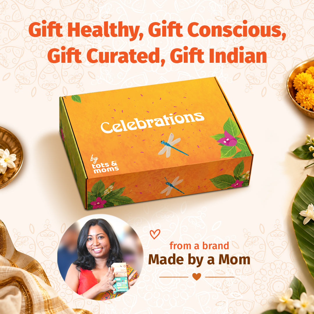 Festive Gift Box Hamper for Kids (Big) - Pack of 6 Healthy Snacks