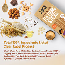 Load image into Gallery viewer, Teething Sticks | Ajwain &amp; Jeera | Ragi &amp; Sesame | Millet &amp; Herbs | Healthy Snacks for Babies &amp; All Ages | Pack of 3 | 150g Each
