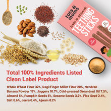 Load image into Gallery viewer, Teething Sticks |  Healthy Snack for Babies &amp; All Ages | Ragi &amp; Sesame | Millet &amp; Herbs | Pack of 2 | 150g Each

