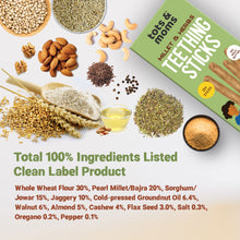 Load image into Gallery viewer, Teething Sticks |  Healthy Snack for Babies &amp; All Ages | Ragi &amp; Sesame | Millet &amp; Herbs | Pack of 2 | 150g Each
