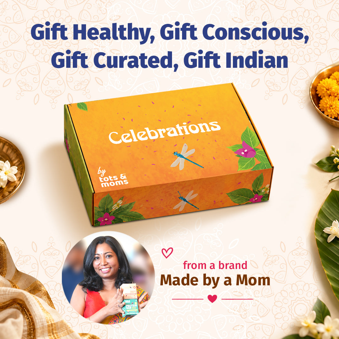 Festive Gift Box for Pregnant Moms (Big) | Pack of 5 Healthy Snacks & Drink Hamper