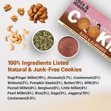 Load image into Gallery viewer, Millet &amp; Jaggery Cookies - Ragi &amp; Almonds | Pack of 6
