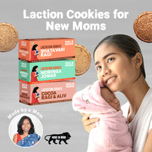 Load image into Gallery viewer, Moringa &amp; Jowar | Cocoa Ragi &amp; Aliv |  Lactation Cookies for New Moms | 150g Each
