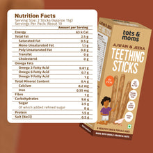 Load image into Gallery viewer, Teething Sticks | Ajwain &amp; Jeera | Ragi &amp; Sesame | Millet &amp; Herbs | Healthy Snacks for Babies &amp; All Ages | Pack of 3 | 150g Each
