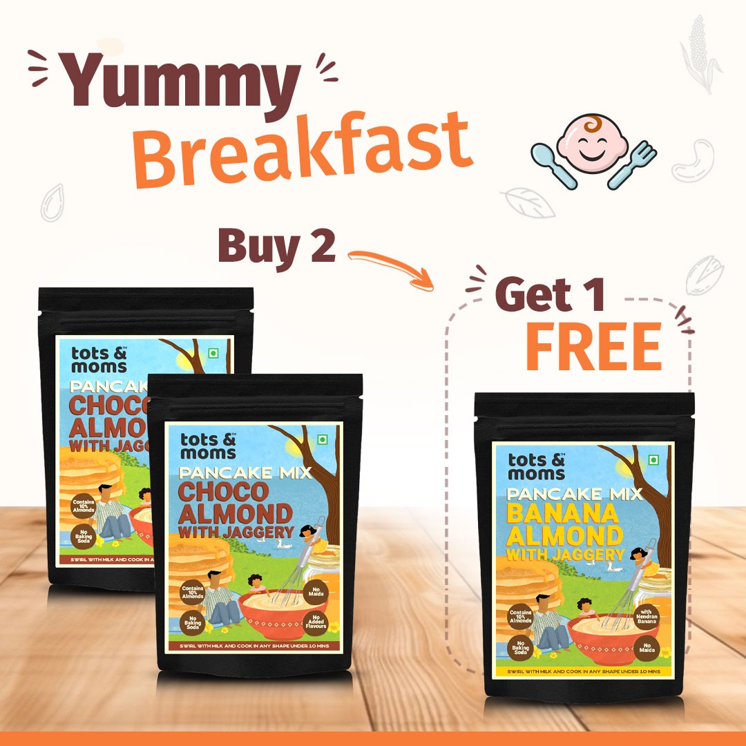 Buy 2 Choco Almond Pancake Mixes & Get 1 Banana Almond FREE