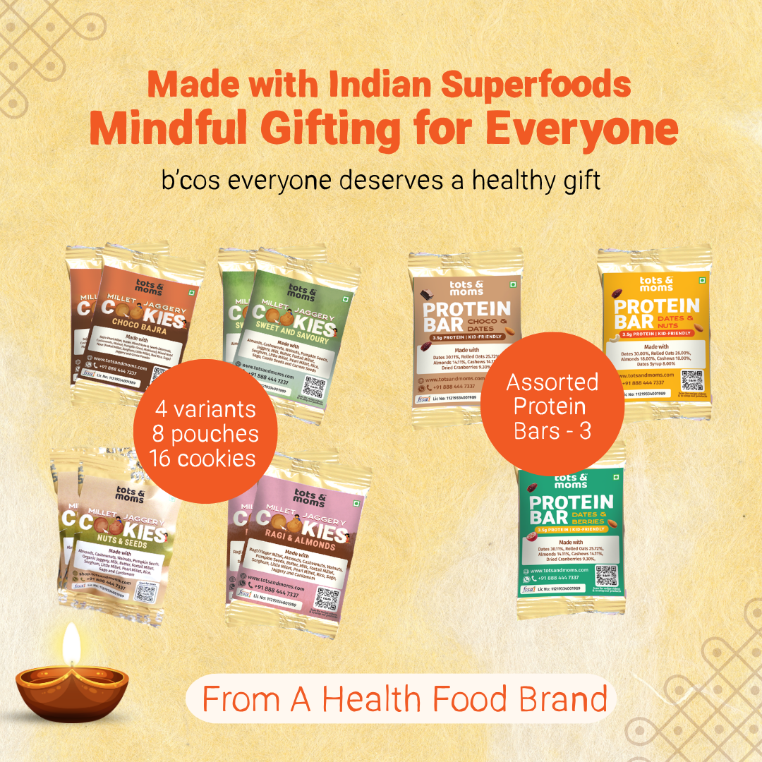 Festive Celebration Gift Box Hamper for Families & Kids - Pack of 12 Assorted Healthy Snacks