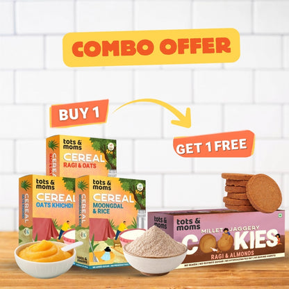 Buy 1 Travel Food Combo & Get 1 Ragi & Almonds Cookies FREE
