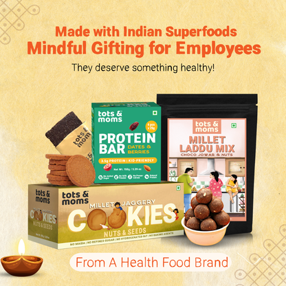 Corporate Festive Gift Box Hamper for Employees (Small) - Pack of 3 Healthy Snacks