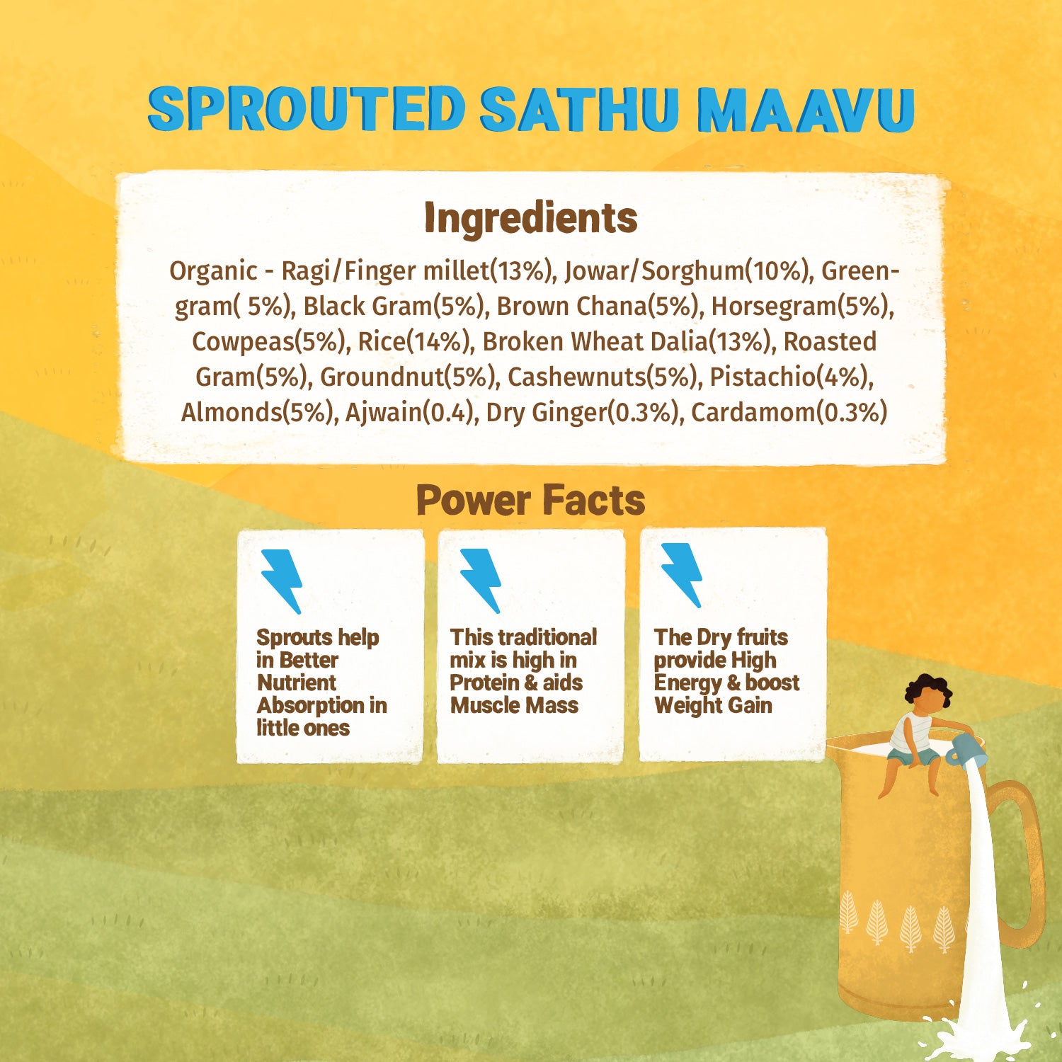 Sprouted Sathu Mavu - Multigrain Health Mix - 200g