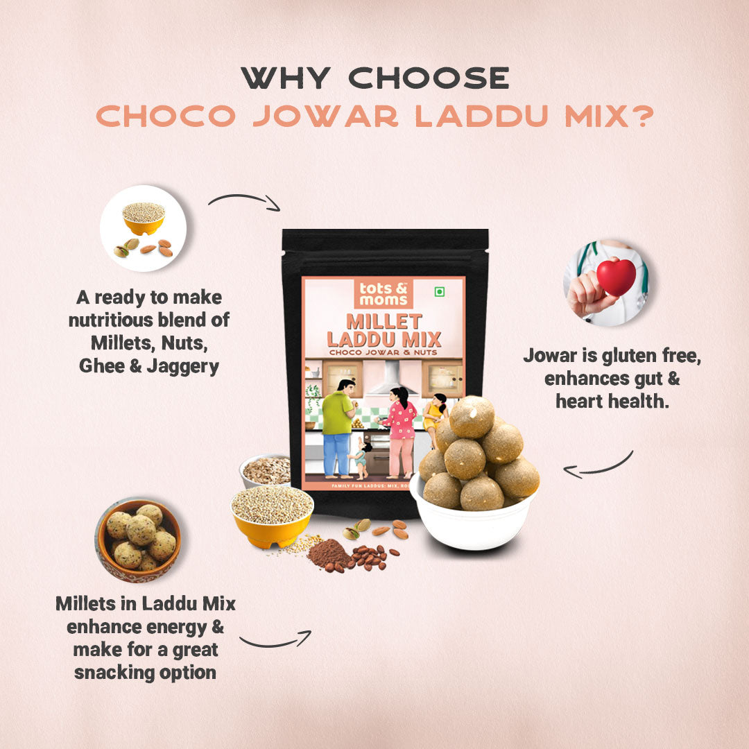Buy Choco Jowar Laddu Mix | Guilt Free Treats for Moms - 250g