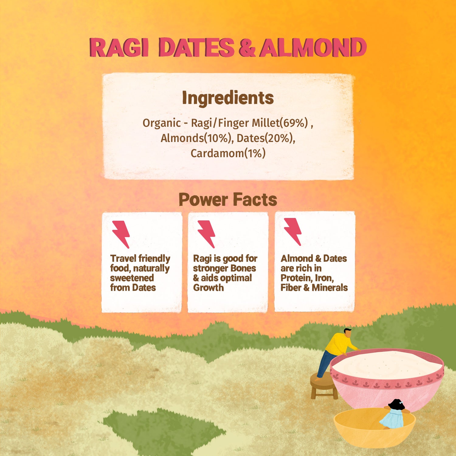 Buy Instant Ragi Dates & Almonds - 200g