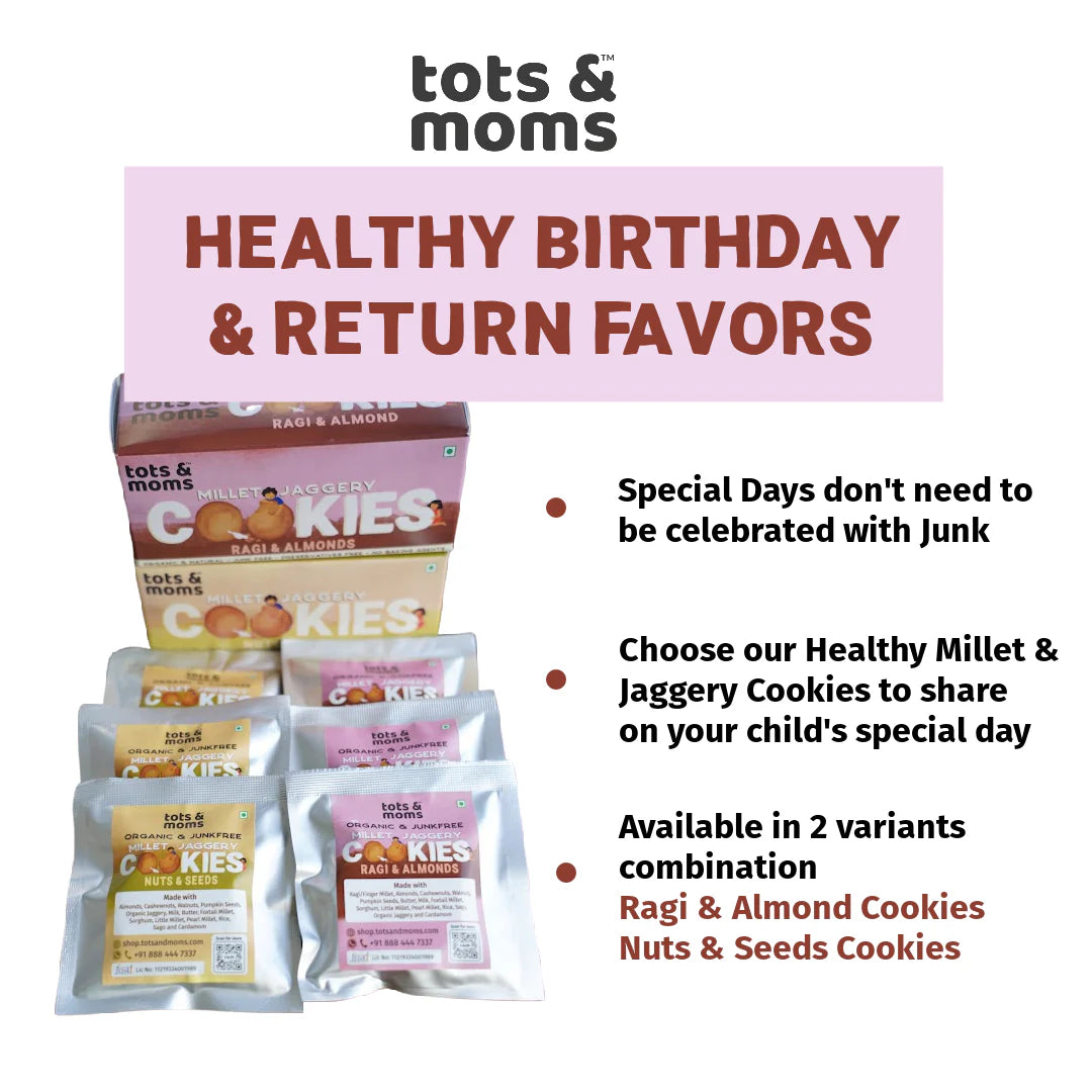Birthday Cookies - Pack of 50 - Ragi & Almonds Cookies
