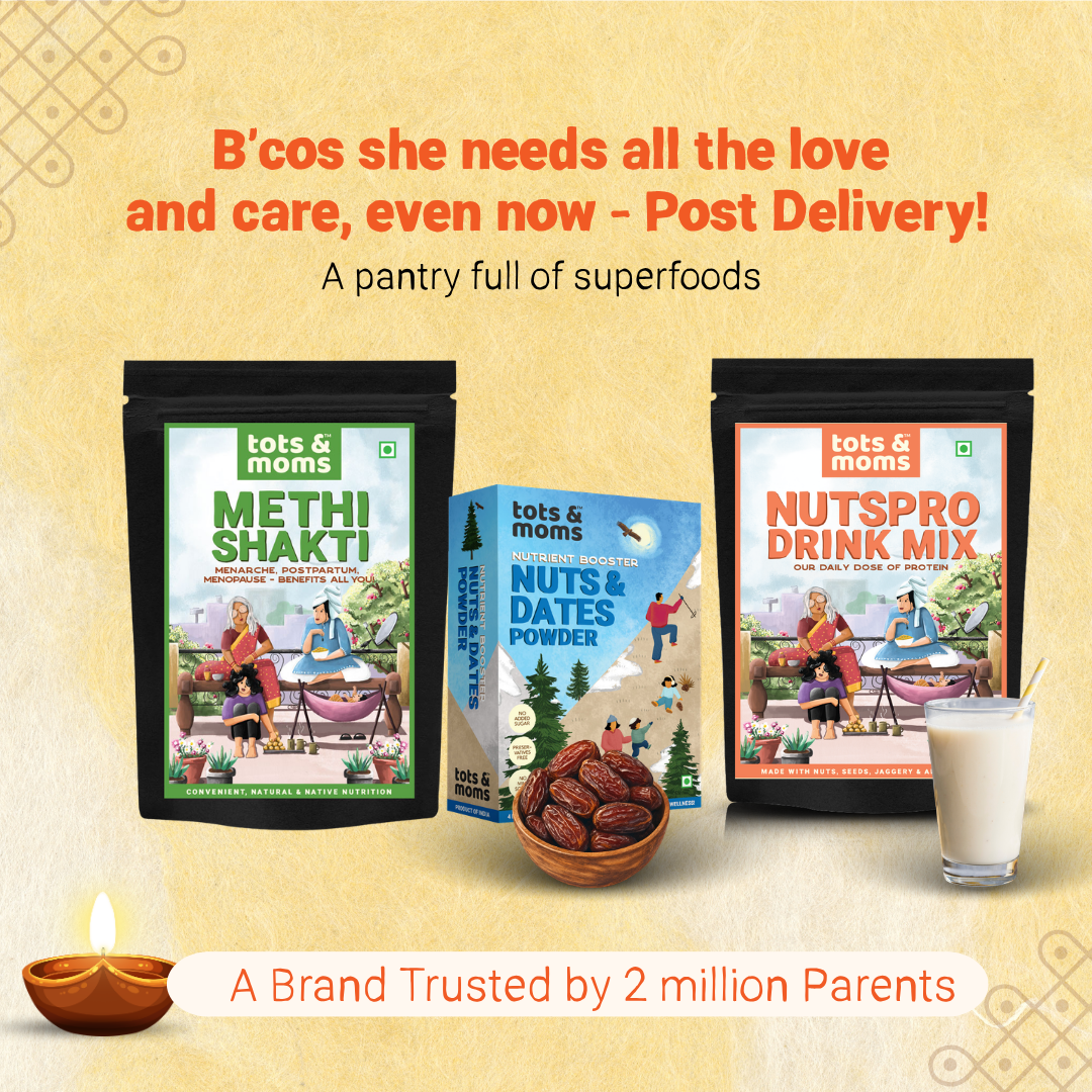 Festive Gift Box for New Moms & Lactation (Big) | Pack of 5 Postpartum Nutrition Hamper