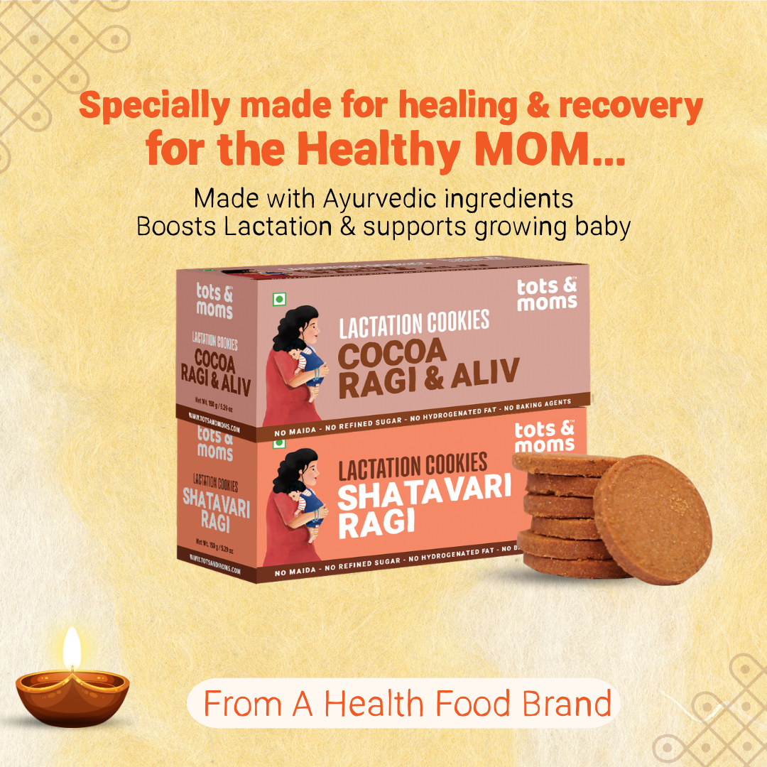 Festive Gift Box for New Moms & Lactation (Big) | Pack of 5 Postpartum Nutrition Hamper