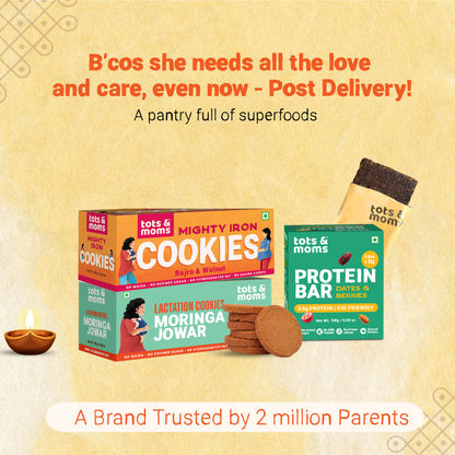 Festive Gift Box for New Moms & Lactation (Small) | Pack of 4 Postpartum Nutrition Hamper
