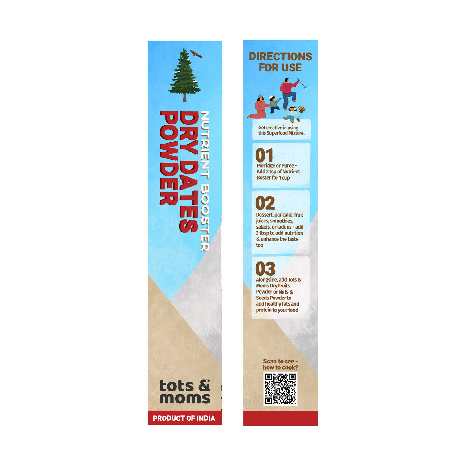 Organic Dry Dates Powder Sugar Substitute Tots & Moms