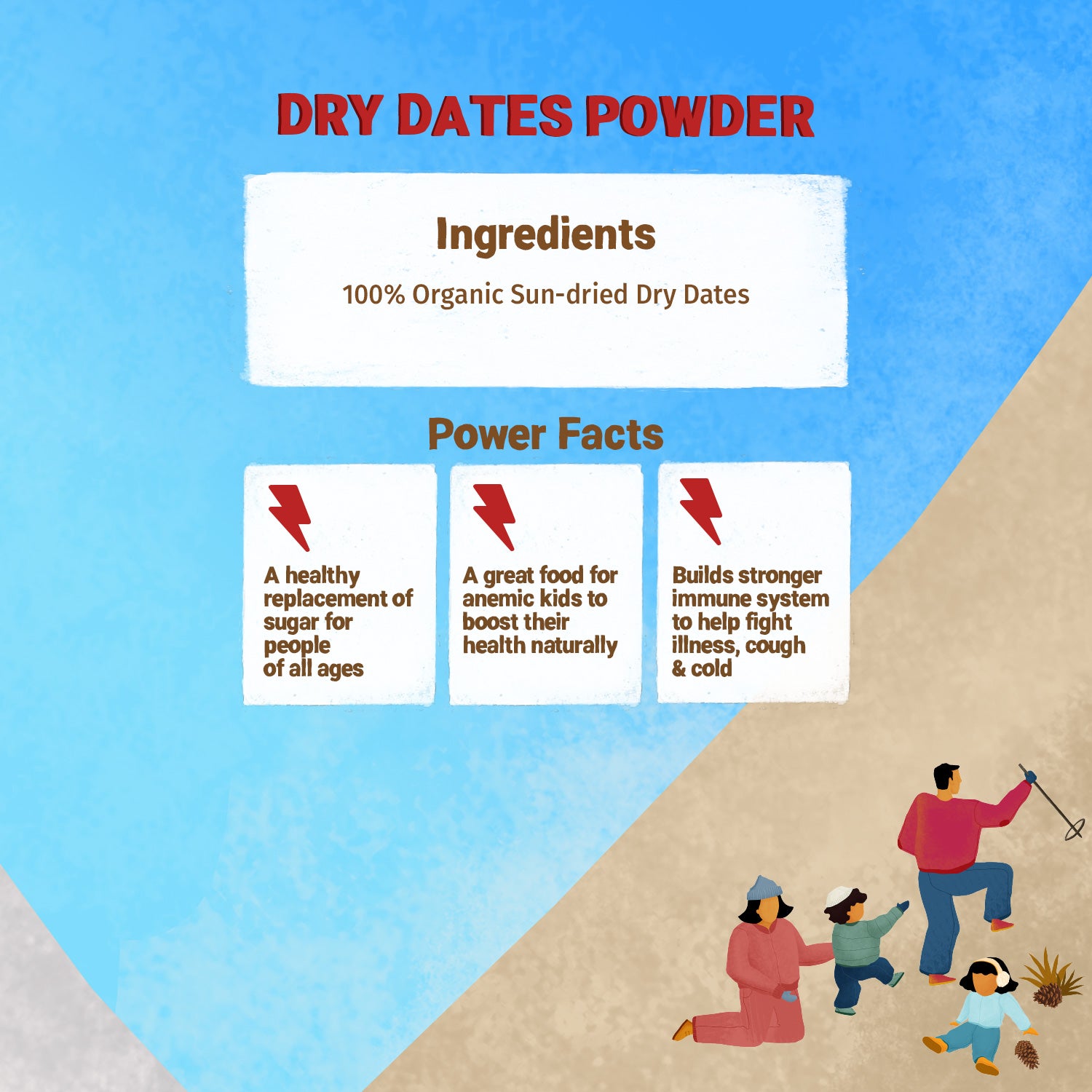 Dry Dates Powder | Natural Sweetener - 200g