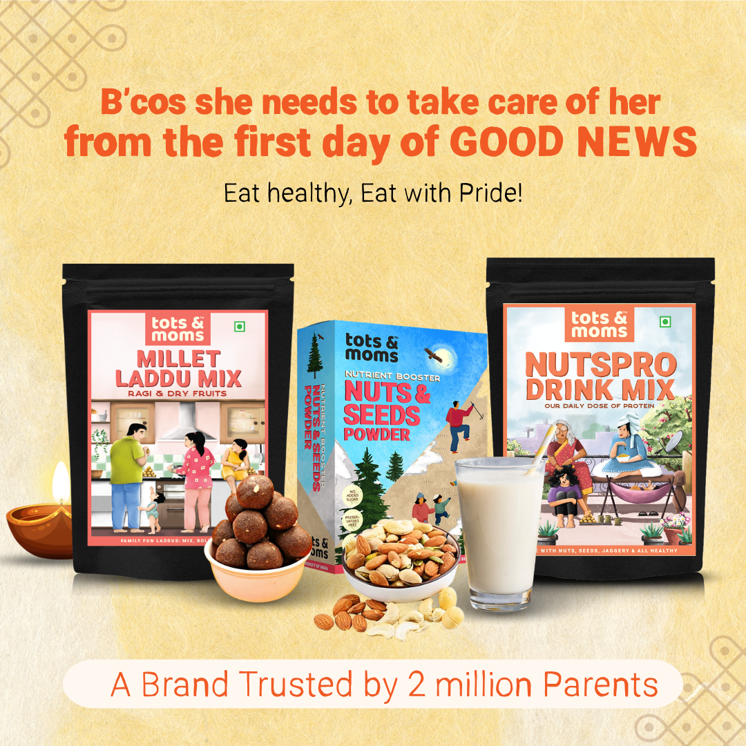 Festive Gift Box for Pregnant Moms (Big) | Pack of 5 Healthy Snacks & Drink Hamper