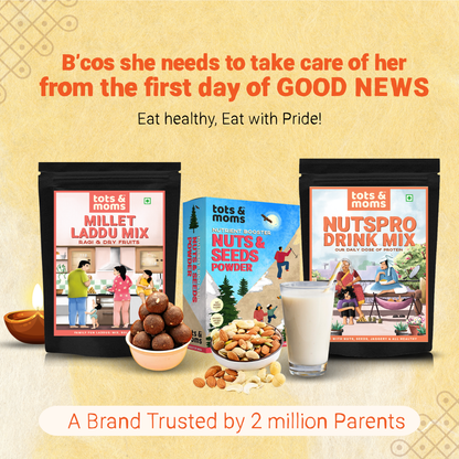 Festive Gift Box for Pregnant Moms (Big) | Pack of 5 Healthy Snacks & Drink Hamper