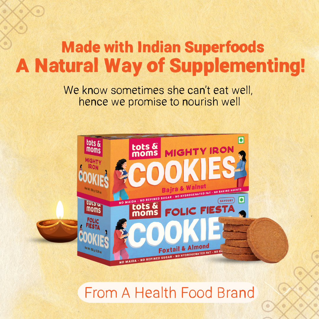 Festive Gift Box for Pregnant Moms (Small) | Pack of 4 Healthy Snacks & Drink Hamper