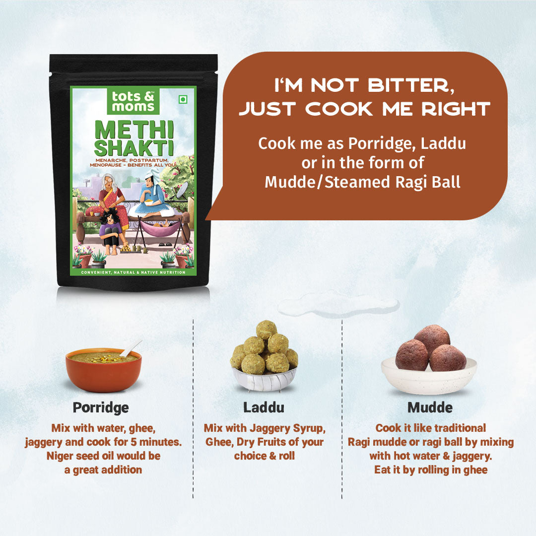 Buy Methi Shakti Powder| Healthy Breakfast, Snacks for Moms - 250g