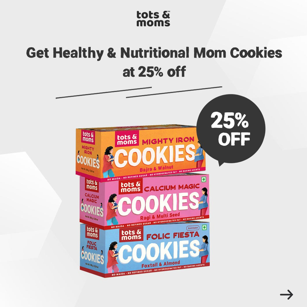 Get Pack of 3 Healthy & Nutritional Mom Cookies at 25% Off